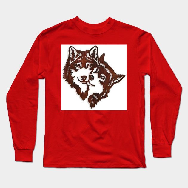 Wolves love Long Sleeve T-Shirt by MaarzVilla415